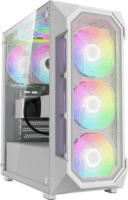 Gamdias Aura GC1 Elite Midi Torony Számítógépház + 4db 120mm ventilátor - Fehér