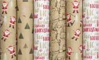 Rotolux Mountain Village 100%-ban újrahasznosított Karácsonyi mintás csomagolópapír 0,7x2m - Többféle