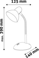 Avide ABDLS-B Asztali Lámpa E27/ 40W / 39 cm - Fekete