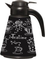 Iris Black Tea Time Kúp alakú vákuum kancsó 1,2L - Fekete mintás