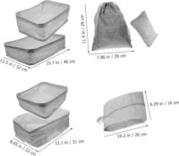 Iris A02 Bőrönd csomag rendszerező készlet 7 darab - Szürke