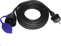 Virone 250V Kültéri Csapfedeles Hálózati hosszabító kábel 1 aljzatos 20m .- Fekete