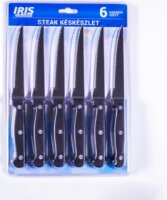 Iris KT-197 Rozsdamentes acél Steak késkészlet 6 darabos - Fekete