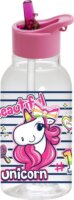 Iris Unikornis Műanyag Gyerek Kulacs Szívószállal 460 ml - Mintás
