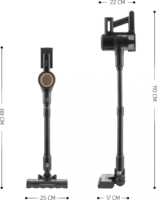 Sencor SVC 7222BK Porzsák Nélküli Álló / Kézi Porszívó 200W - Fekete