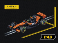 Carrera GO!!! McLaren MCL39 L. Norris, No.4 (2025) autó autópályához 1:43 - Narancs