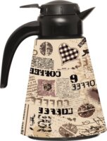 Iris Coffe Kúp alakú vákuum kancsó 1,2L - Fekete mintás