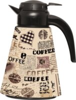 Iris Coffe Kúp alakú vákuum kancsó 1,2L - Fekete mintás