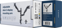 Gembird MA-DA2P-02 17" - 32" LCD TV / Monitor Asztali Tartó Kar - Fekete (2 kijelző)