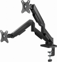 Gembird MA-DA2U-01 17"-32" LCD TV / Monitor Asztali Tartó Kar + Beépített USB Port - Fekete (2 kijelző)