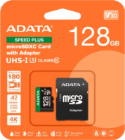 A-Data 128GB Speed Plus microSDXC UHS-I CL10 Memóriakártya + Adapter