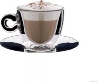 Thermo 165ml Cappuccinos csésze rozsdamentes aljjal 2 darab - Átlátszó