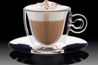 Thermo 165ml Cappuccinos csésze rozsdamentes aljjal 2 darab - Átlátszó