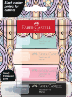 Faber-Castell Glassy 1-5mm Szövegkiemelő készlet - Vegyes színek (4 db / csomag)