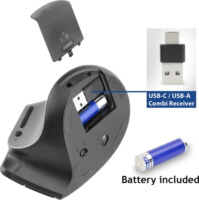 ACT A5155 Ergonomikus Bluetooth + RF Wireless Egér - Fekete / Szürke
