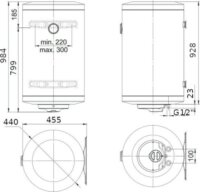 Bosch TR1000T 100 CB BAL Elektromos Forróvíztároló Bojler 100L 2000 Watt