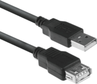 ACT AC3040 USB-A 2.0 Anya - USB-A 2.0 Apa Hosszabbító Kábel 1,8m - Fekete