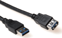 ACT SB3041 USB-A 3.0 Apa - USB-A 3.0 Anya Hosszabbító Kábel 1m - Fekete