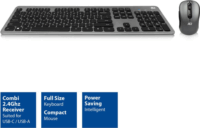 ACT AC5710 Wireless Slim Billentyűzet + Egér (US) - Fekete / Szürke