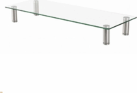 Gembird Üveg TV / Monitor Állvány Max 20 kg - Ezüst/ Átlátszó