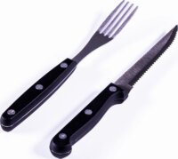 IRIS KT-192 Rozsdamentes acél Steak kés és villa 8 darabos készlet