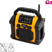 Sal BTWORKPRO Bluetooth hordozható munka- és szabadidő hangszóró 20W - Fekete / Narancs