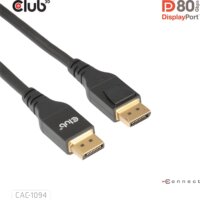 Club 3D CAC-1094 DisplayPort 2.1 8K 60Hz kábel 2m - Fekete