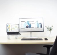 ACT AC8130 Ergonomikus 15,6" Alumínium Laptop Asztali Állvány - Fehér