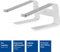 ACT AC8130 Ergonomikus 15,6" Alumínium Laptop Asztali Állvány - Fehér