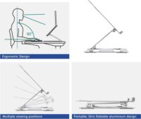 ACT AC8135 Összecsukható 15,6" Laptop tartó Alumínium Állvány - Szürke
