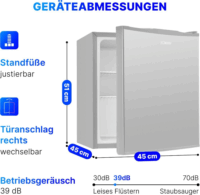 Bomann KB 7346 Minibár Hütőszekrény 42L - Fehér