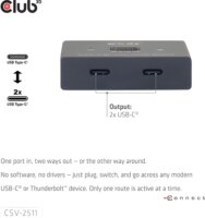 Club 3D CSV-2511 2 port USB-C HUB 100W