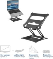 ACT AC8140 Összecsukható / Állítható 15.6" Laptop tartó Alumínium Állvány - Fekete