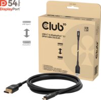 Club 3D CAC-1563 USB-C apa - DisplayPort 2.1 apa Átalakító kábel 2m - Fekete