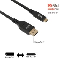 Club 3D CAC-1563 USB-C apa - DisplayPort 2.1 apa Átalakító kábel 2m - Fekete