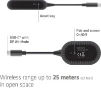 Club 3D CSV-2570 USB-C - HDMI Vezeték nélküli Átalakító 25m - Fekete