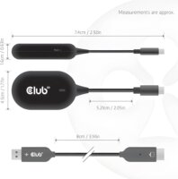 Club 3D CSV-2570 USB-C - HDMI Vezeték nélküli Átalakító 25m - Fekete