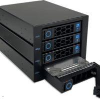 Fantec 2555 WR-NVMeU.2-C3141 U.2/SAS/SATA Backplane HDD külső Rack ház - Fekete