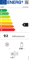 Candy CMLS68EW Beépíthető Hütőszekrény 135L - Fehér