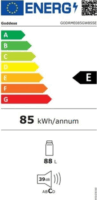 Goddess RME085GW8SSE Szabadonálló Hütőszekrény 88L - Fekete