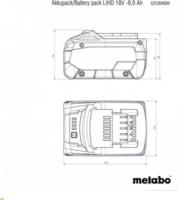 Metabo 625369000 18V LiHD Akkumlátor 8Ah