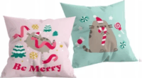 Pusheen: Karácsonyi mintás kétoldalú díszpárna - 40 x 40 cm, kétoldalú
