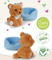Nici Green Yorkshire kutya plüssfigura kosárban 12 cm