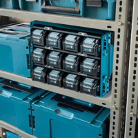 Makita 1914U0-3 40V Akkumlátor töltő Koffer 12db Akkuhoz