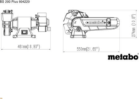 Metabo BS 200 Plus Elektromos Kombinált Szalagcsiszoló 600Watt