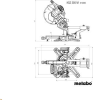 Metabo KGS 305 M Elektromos Gérvágófűrész Állvánnyal 200W
