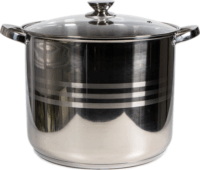 TOO LP-7173-17,5L Prémium rozsdamentes Fazék Üveg fedővel Ø 30 cm 17,5L - Ezüst