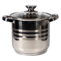 TOO LP-7171-4L Prémium rozsdamentes Fazék Üveg fedővel Ø18 cm 4,3L - Ezüst