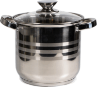 TOO LP-7171-4L Prémium rozsdamentes Fazék Üveg fedővel Ø18 cm 4,3L - Ezüst