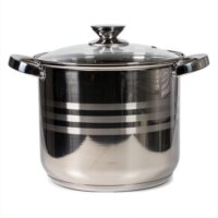 TOO LP-7171-7L Prémium rozsdamentes Fazék Üveg fedővel Ø22cm 7,2L - Ezüst